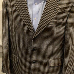 Black and tan tweed blazer